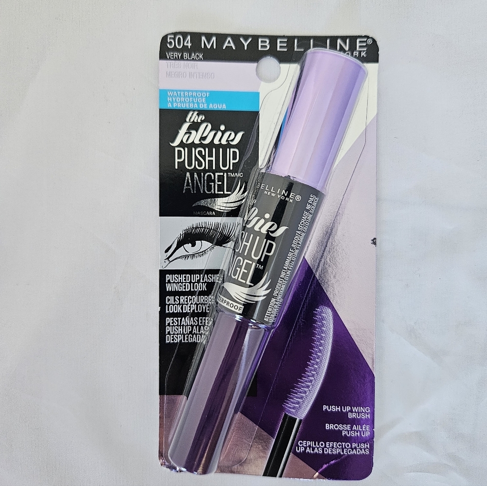 Maybelline The Falsies Push Up Angel WATERPROOF Mascara #504 VERY BLACK✨️NEW